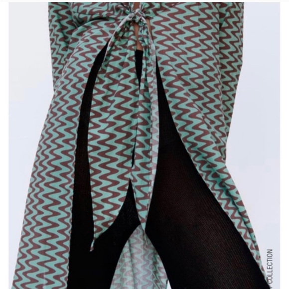 Zara Sea Green Tunic Swim Coverup sz XL NWT - Picture 4 of 7